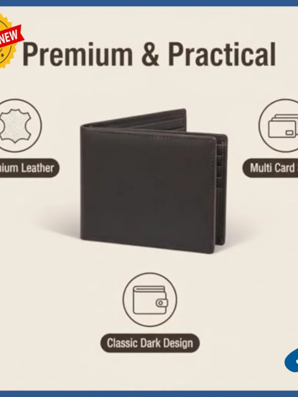 Men's RFID Blocking Bifold Wallet 12 Card Slots Full Grain Leather